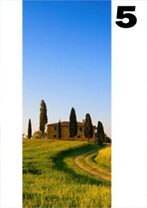 deurposter natuur toscaans landschap